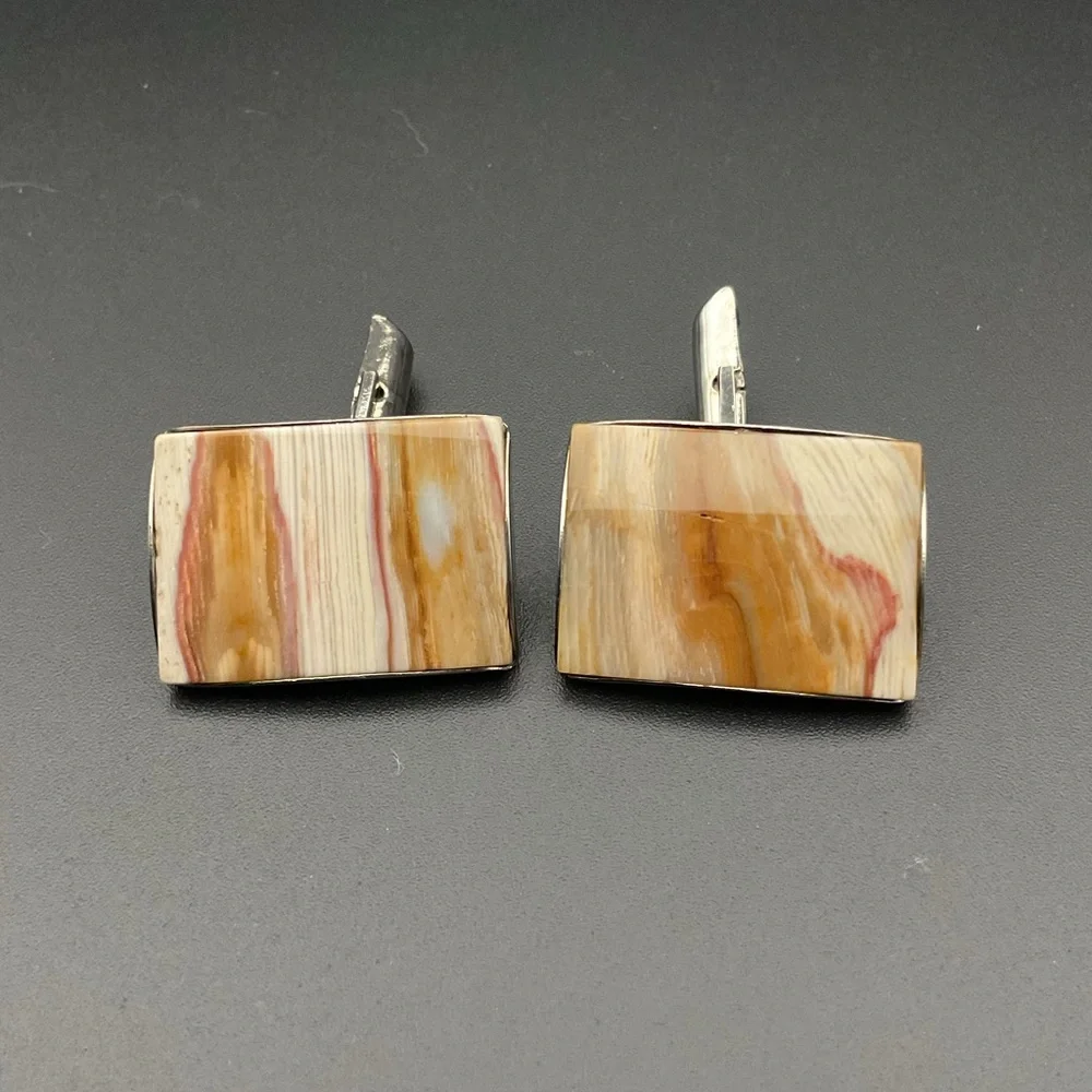Vintage J.J.J. Co Sterling Stone Cufflinks